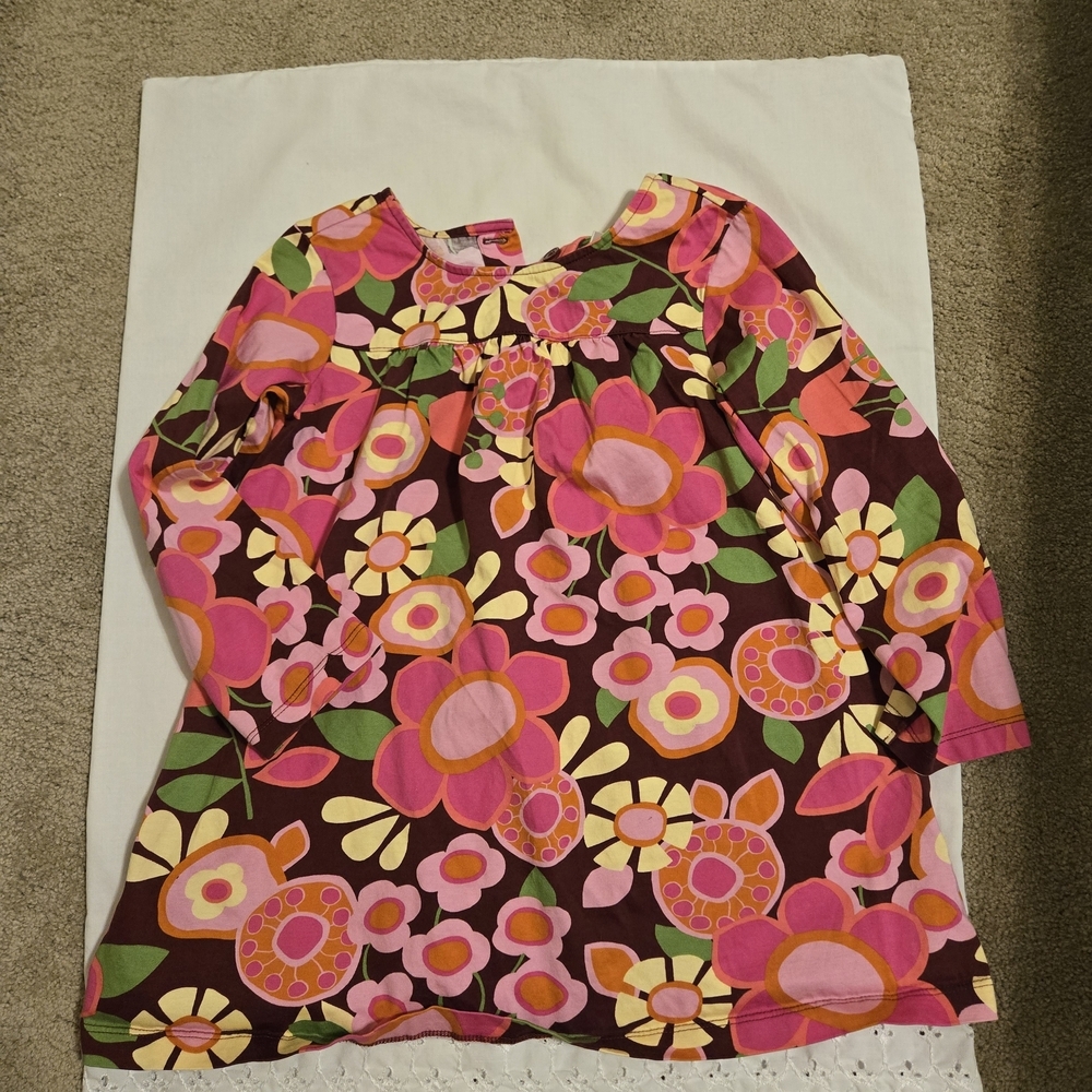 Hanna Andersson Print Tunic Dress India Red Multi Size 110